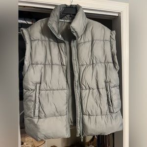 In a bubble puffer vest